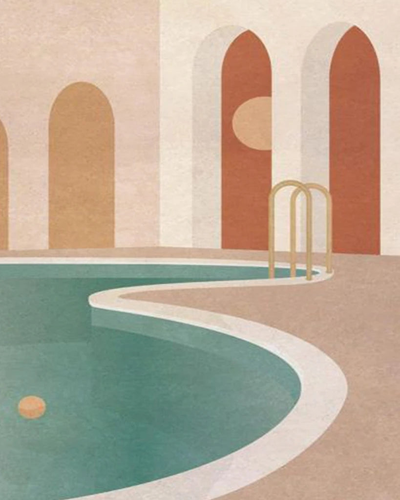Piscina de Interior Pintar por Números