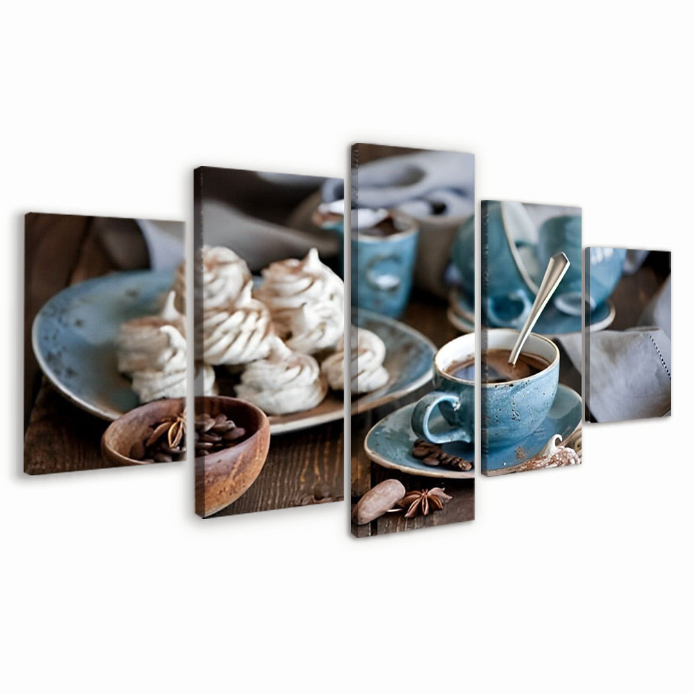 Postres y Taza de Café 5 Partes Pintar por Números