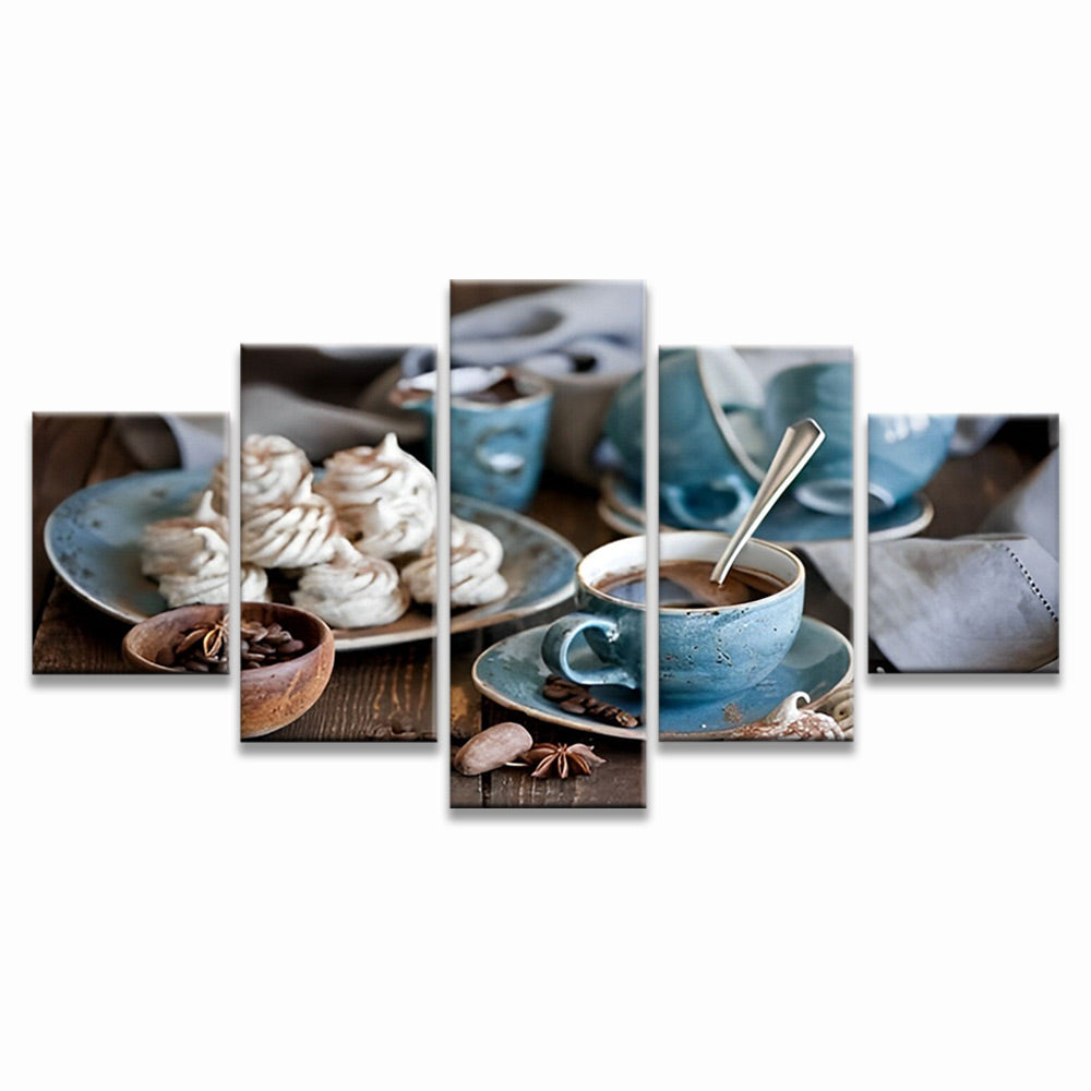 Postres y Taza de Café 5 Partes Pintar por Números