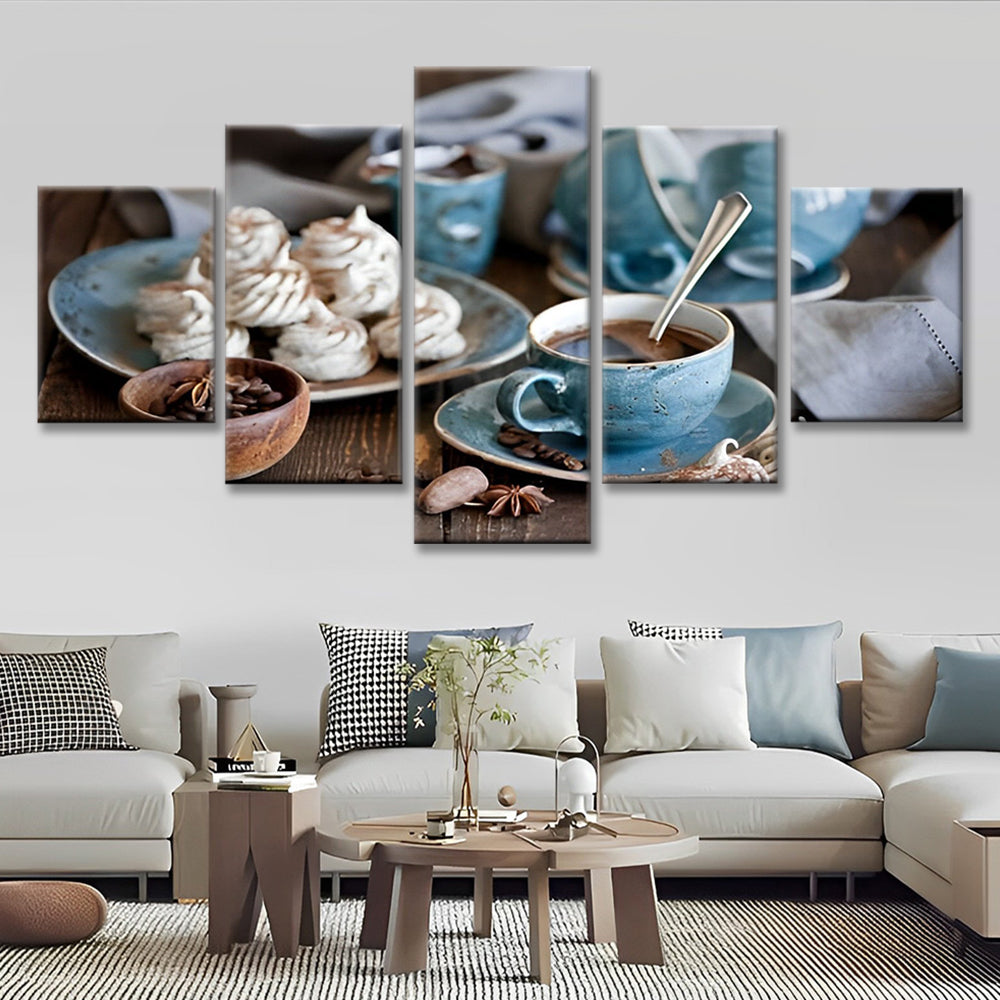 Postres y Taza de Café 5 Partes Pintar por Números