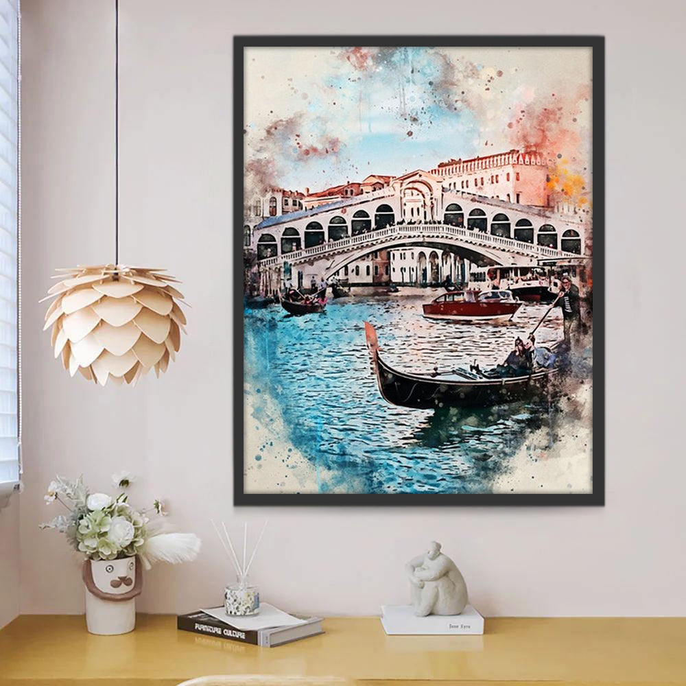 Puente de Rialto en Venecia Pintar por Números