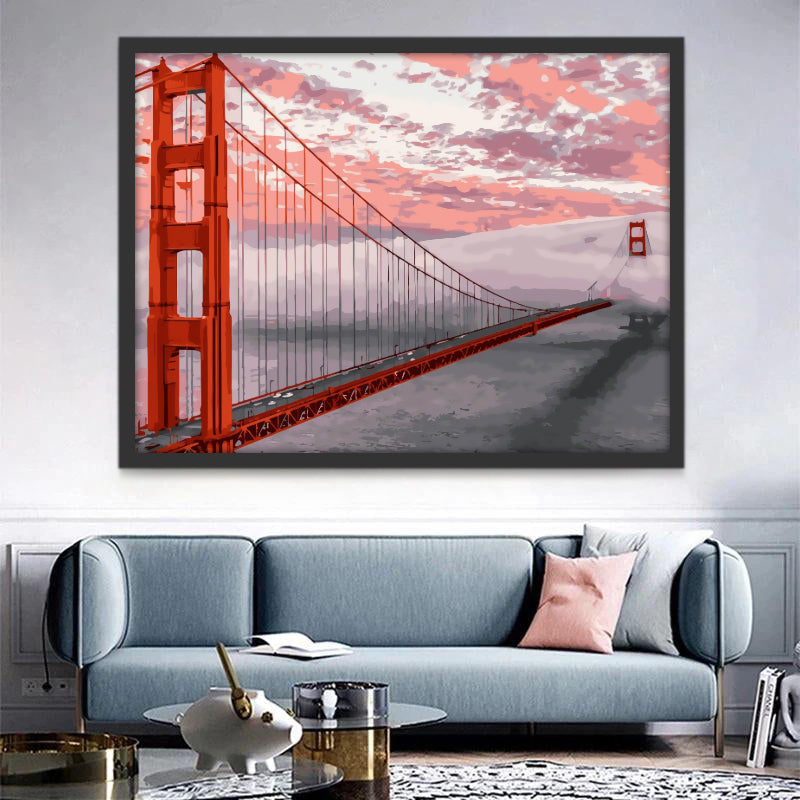 Puente de San Francisco en la Niebla Pintar por Números