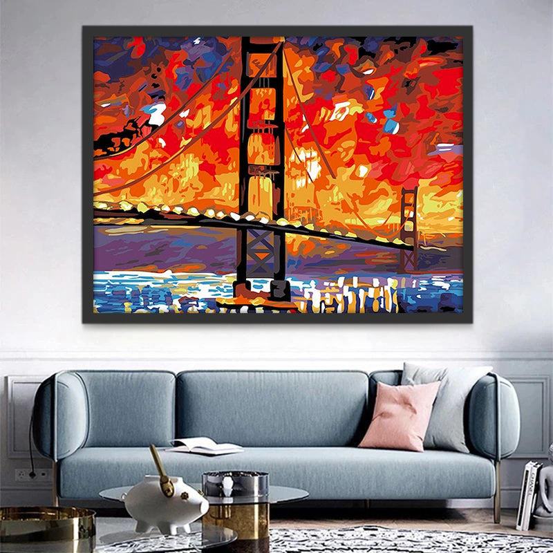Puente en Estilo Abstracto Pintar por Números