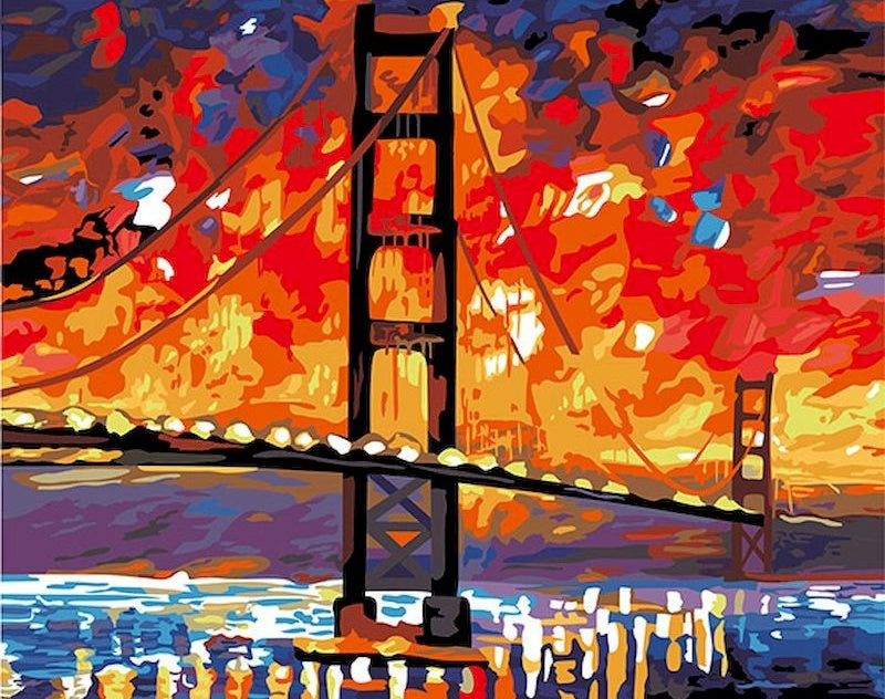 Puente en Estilo Abstracto Pintar por Números