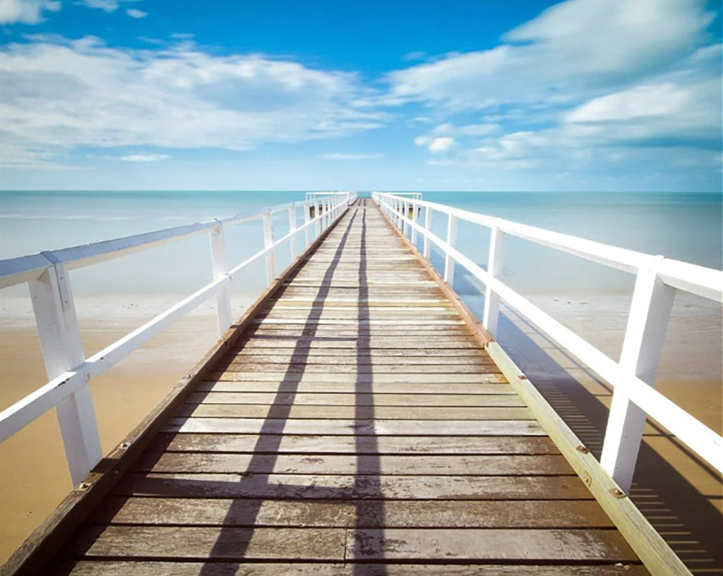 Puente Largo de Madera sobre el Mar Pintar por Números