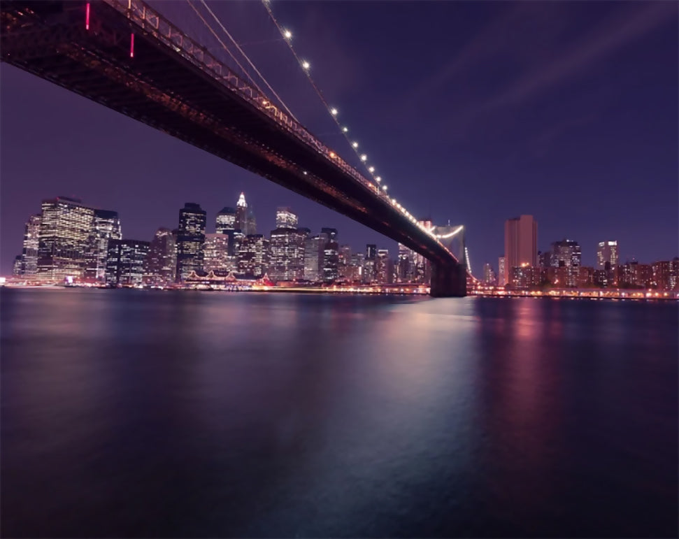 Puente Largo y Ciudad en la Noche Pintar por Números