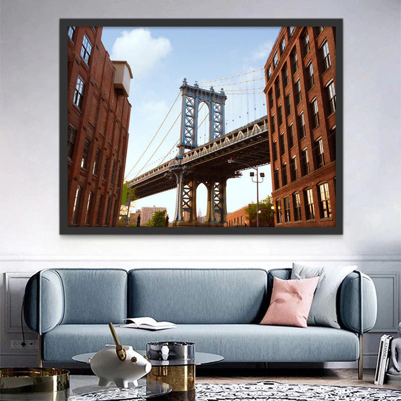 Puente Visto desde Calle entre Edificios Pintar por Números