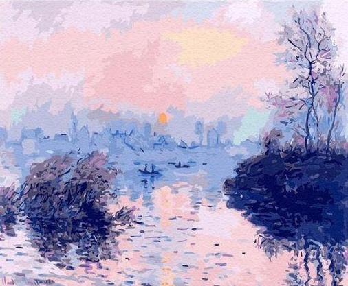 Puesta del Sol de Claude Monet Pintar por Números