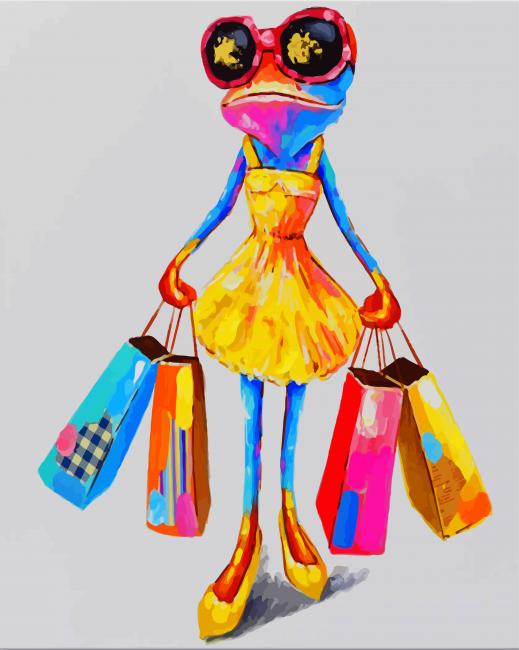 Rana de Moda con Gafas de Sol Pintar por Números