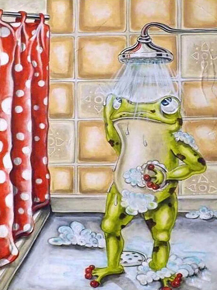 Rana Tomando una Ducha Pintar por Números