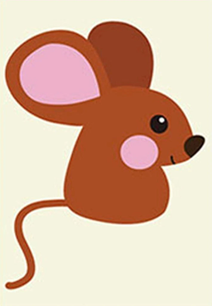 Ratón Lindo de Color Marrón Pintar por Números Niños
