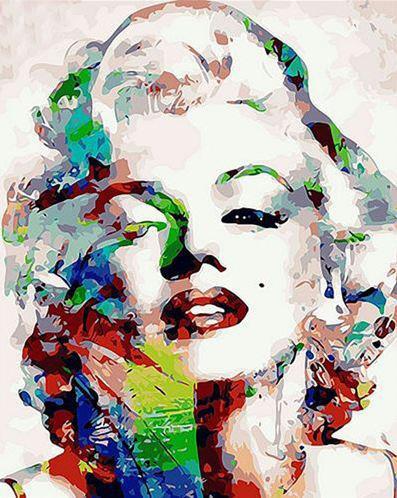 Retrato Artístico de Marilyn Monroe Pintar por Números