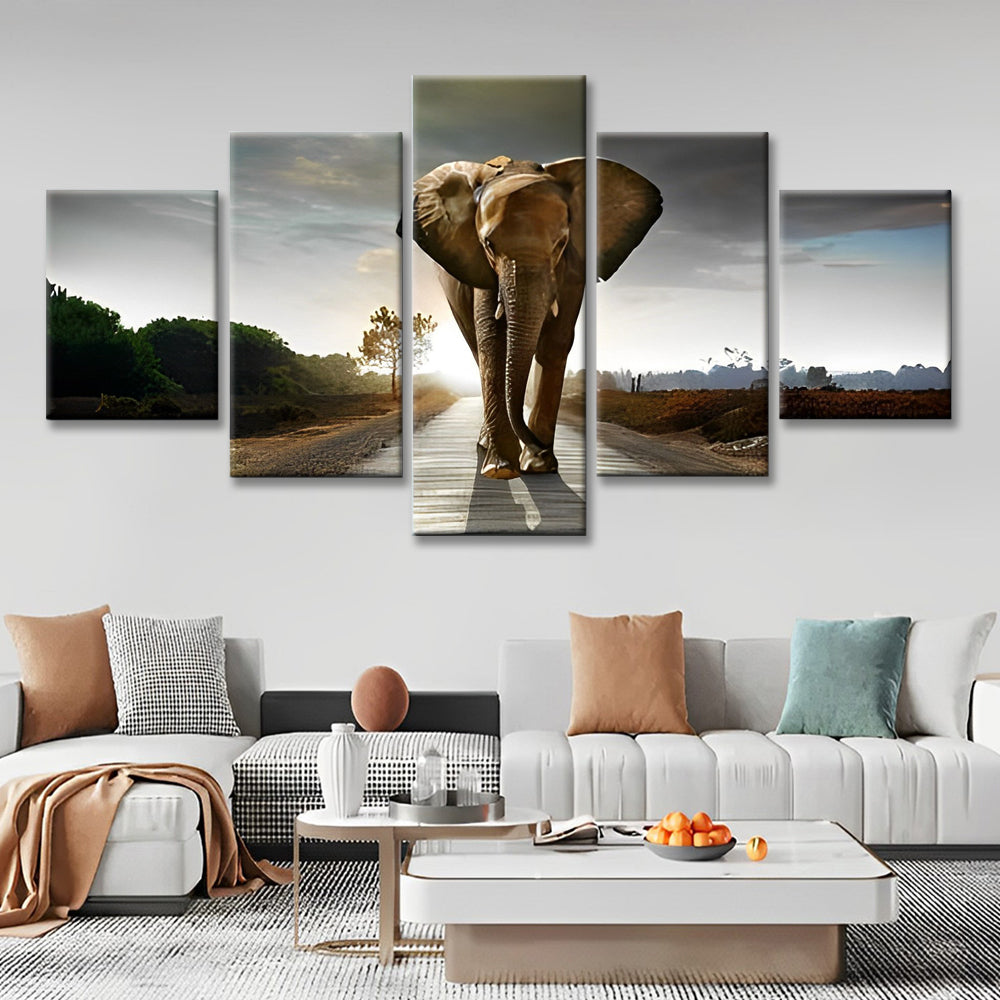 Retrato de Elefante 5 Partes Pintar por Números