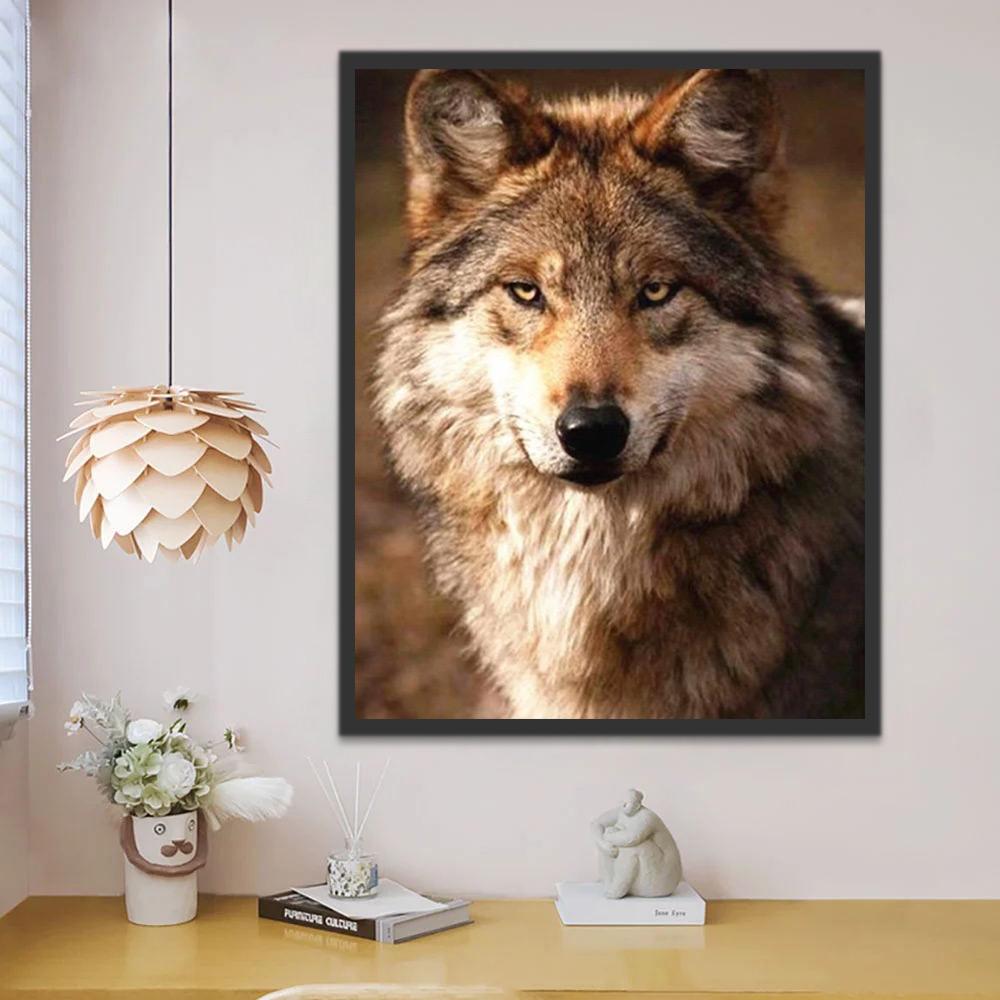 Retrato de Lobo Salvaje Pintar por Números