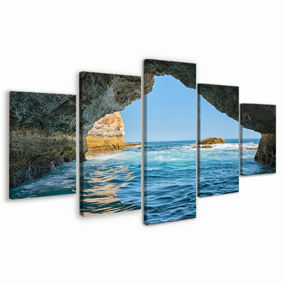 Rocas en el Mar Azul 5 Partes Pintar por Números