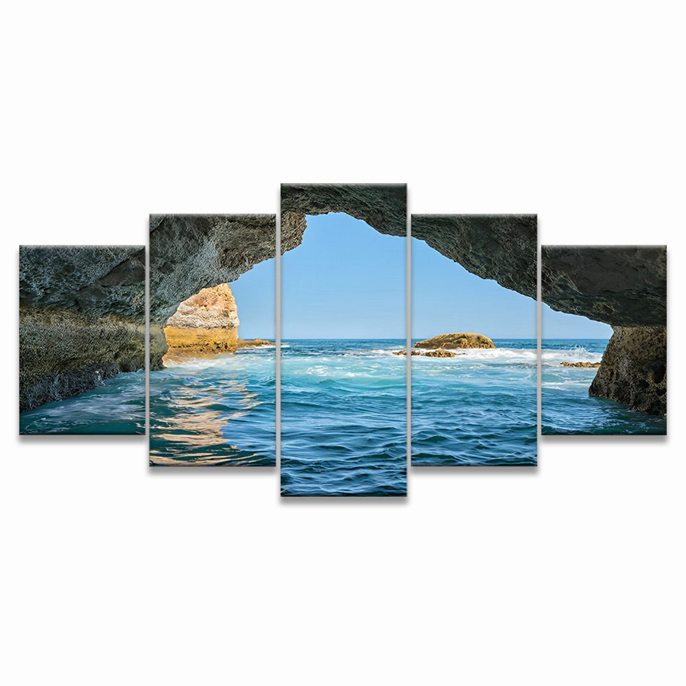 Rocas en el Mar Azul 5 Partes Pintar por Números