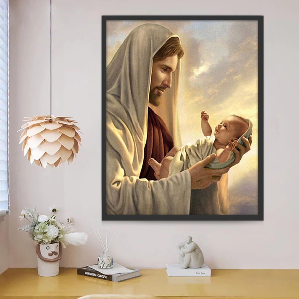 San José y el Niño Jesús Pintar por Números