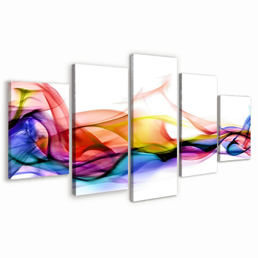 Sedas Coloridas en el Viento 5 Partes Pintar por Números