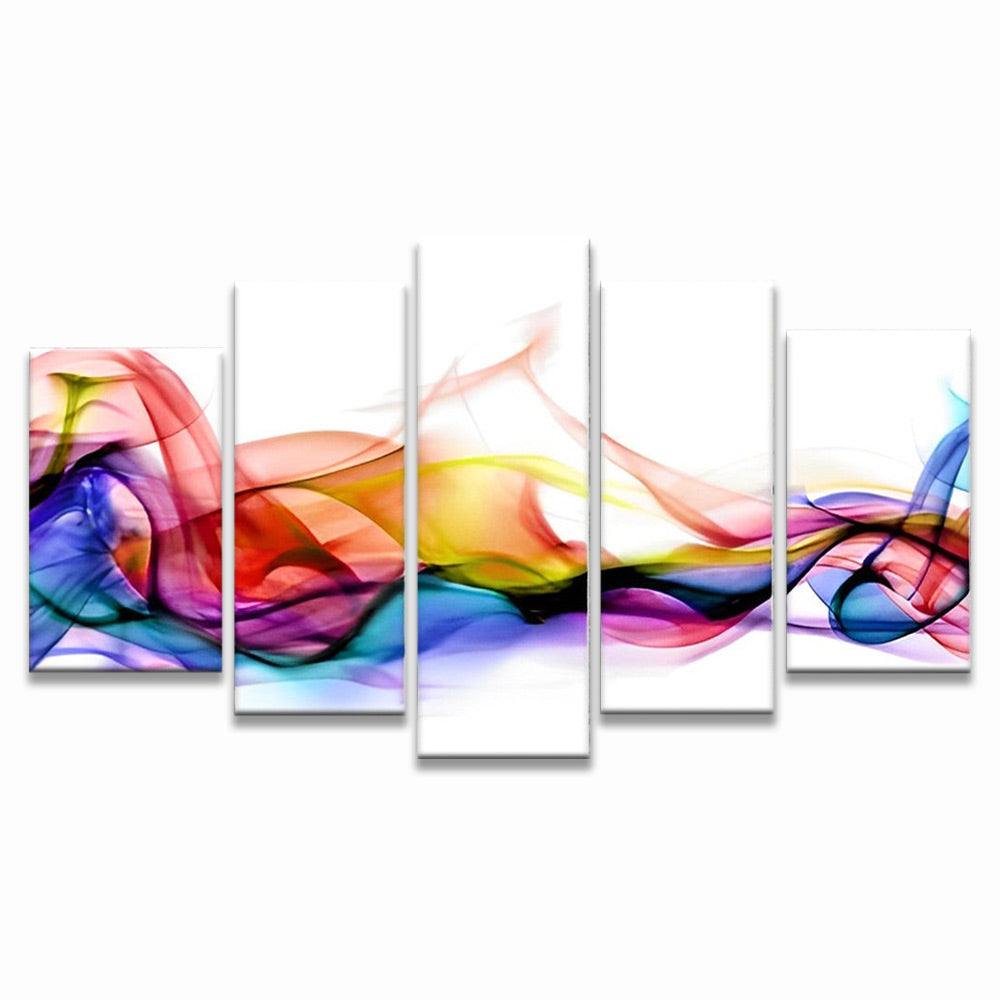 Sedas Coloridas en el Viento 5 Partes Pintar por Números