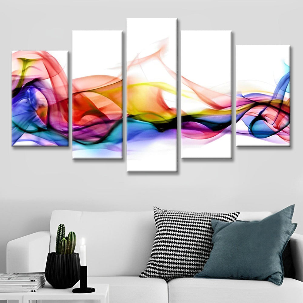 Sedas Coloridas en el Viento 5 Partes Pintar por Números