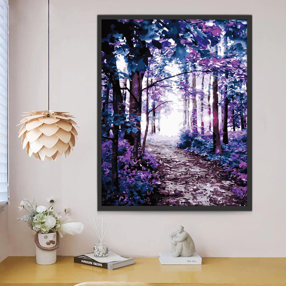 Sendero en el Bosque Morado Pintar por Números