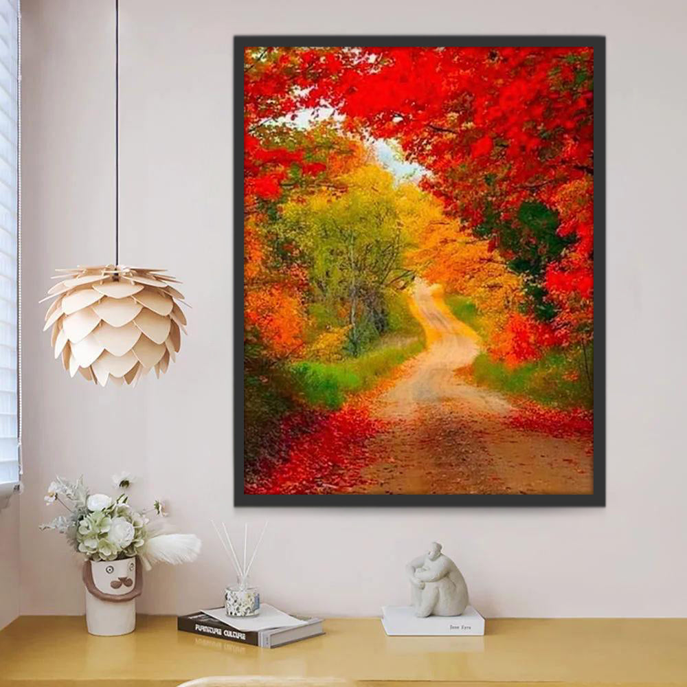 Sendero en el Bosque Otoñal Pintar por Números