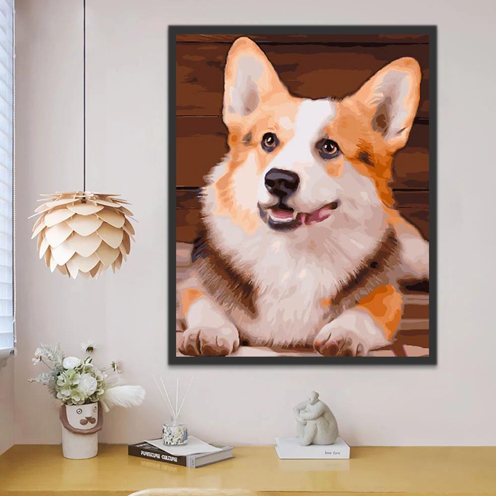 Shiba Inu con Sonrisa Pintar por Números