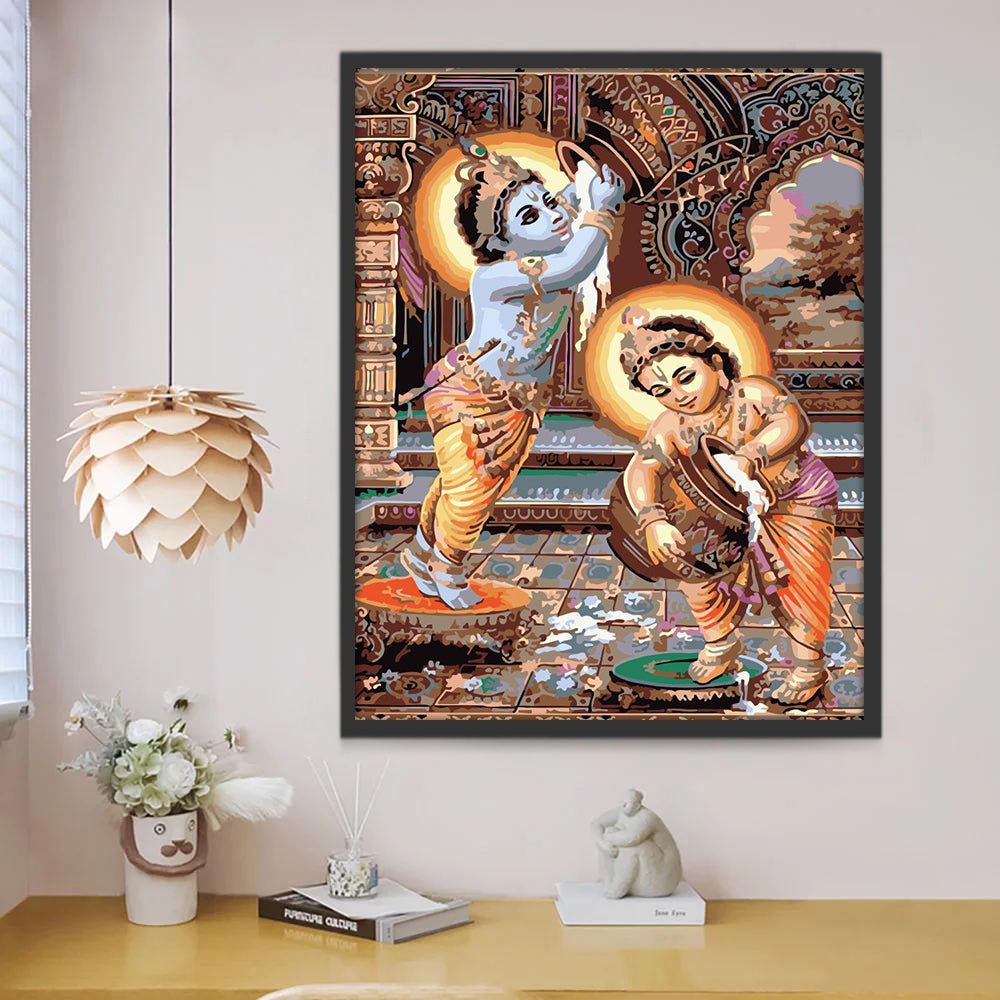 Shiva y Parvati del Hinduismo Pintar por Números