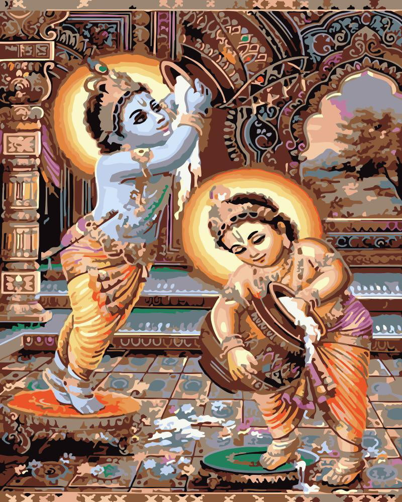 Shiva y Parvati del Hinduismo Pintar por Números