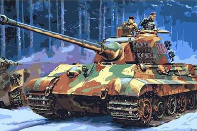 Tanque Militar en el Invierno Pintar por Números