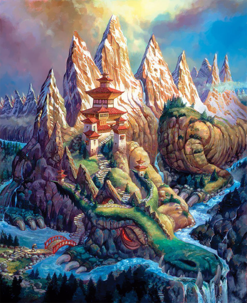 Templo sobre la Espalda de un Dragón Pintar por Números