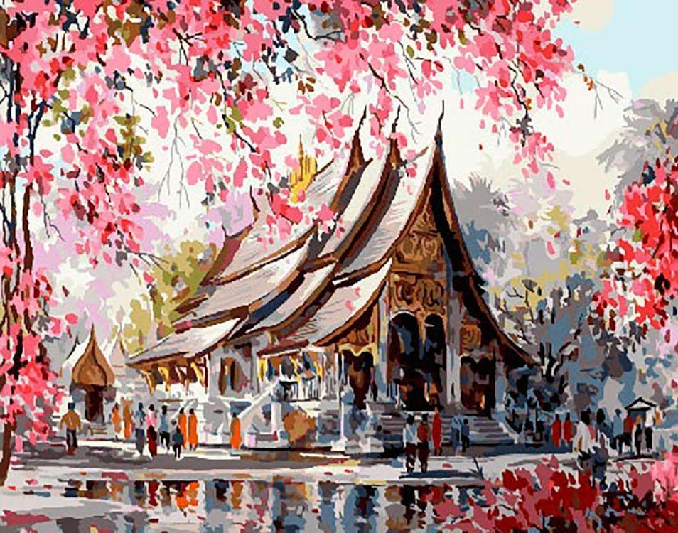 Templo Wat Phra Singh en Chiang Mai Pintar por Números