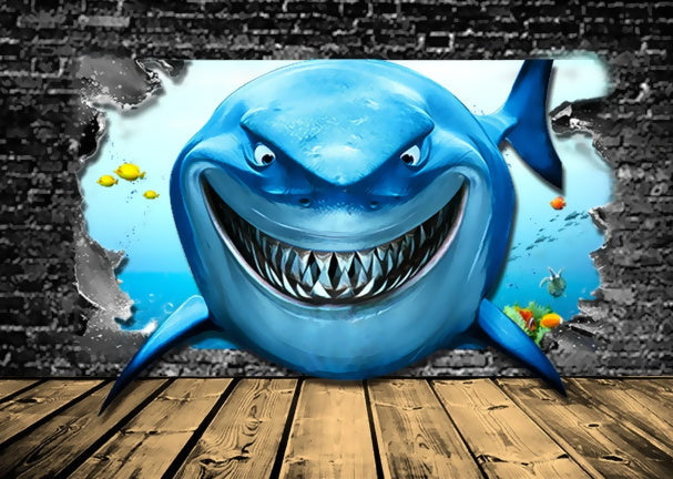 Tiburón Azul de Dibujo Pintar por Números