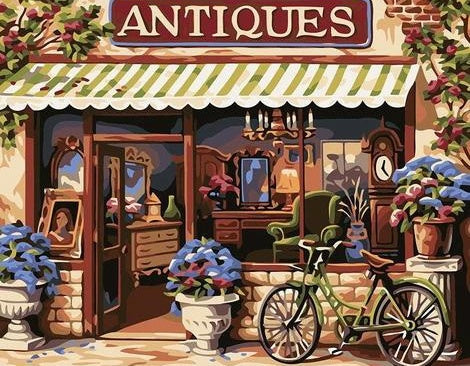Tienda de Antigüedades en la Calle Pintar por Números