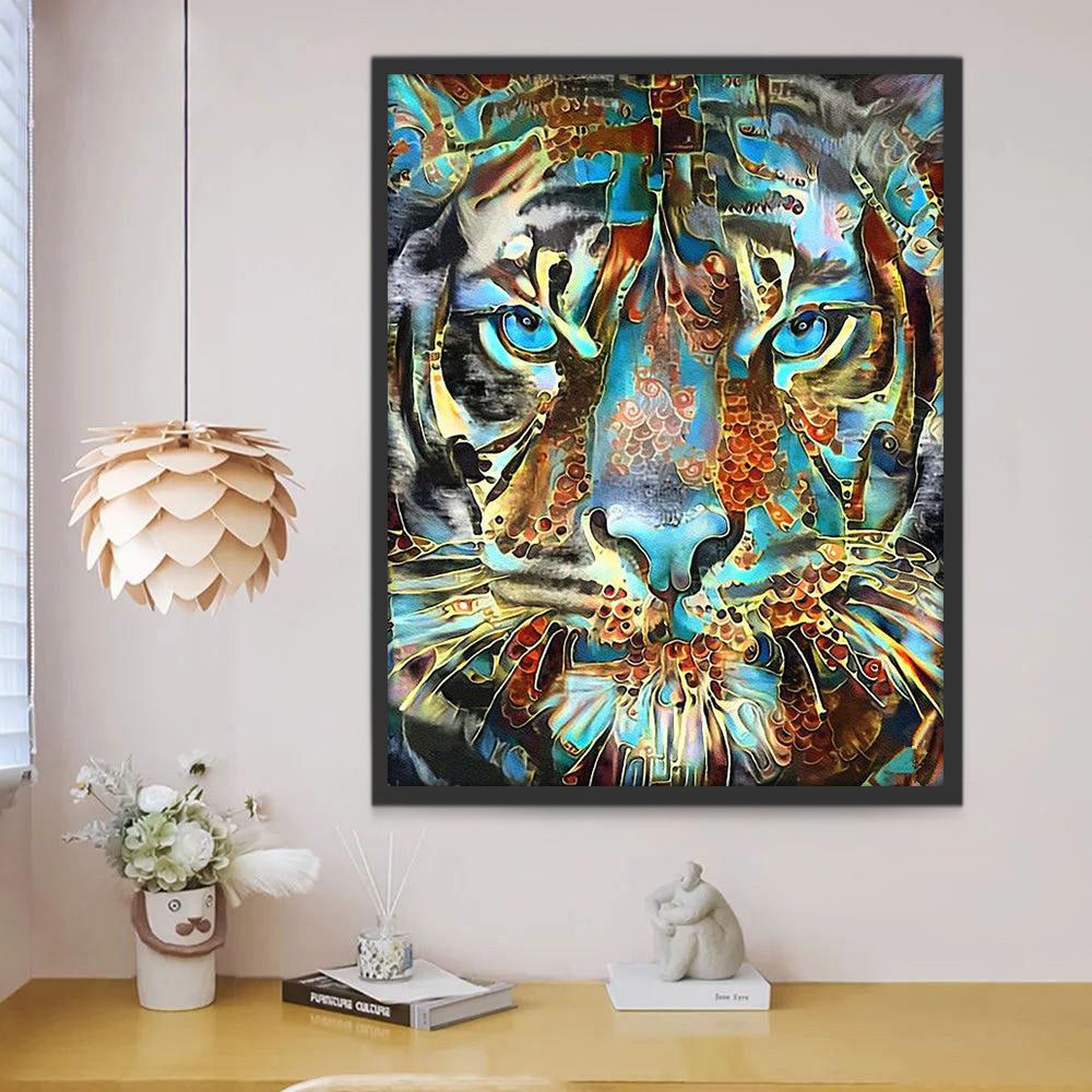 Tigre Abstracto Pintar por Números