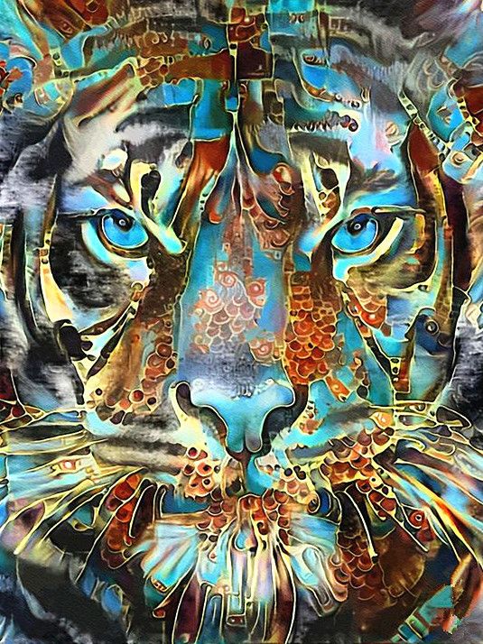Tigre Abstracto Pintar por Números