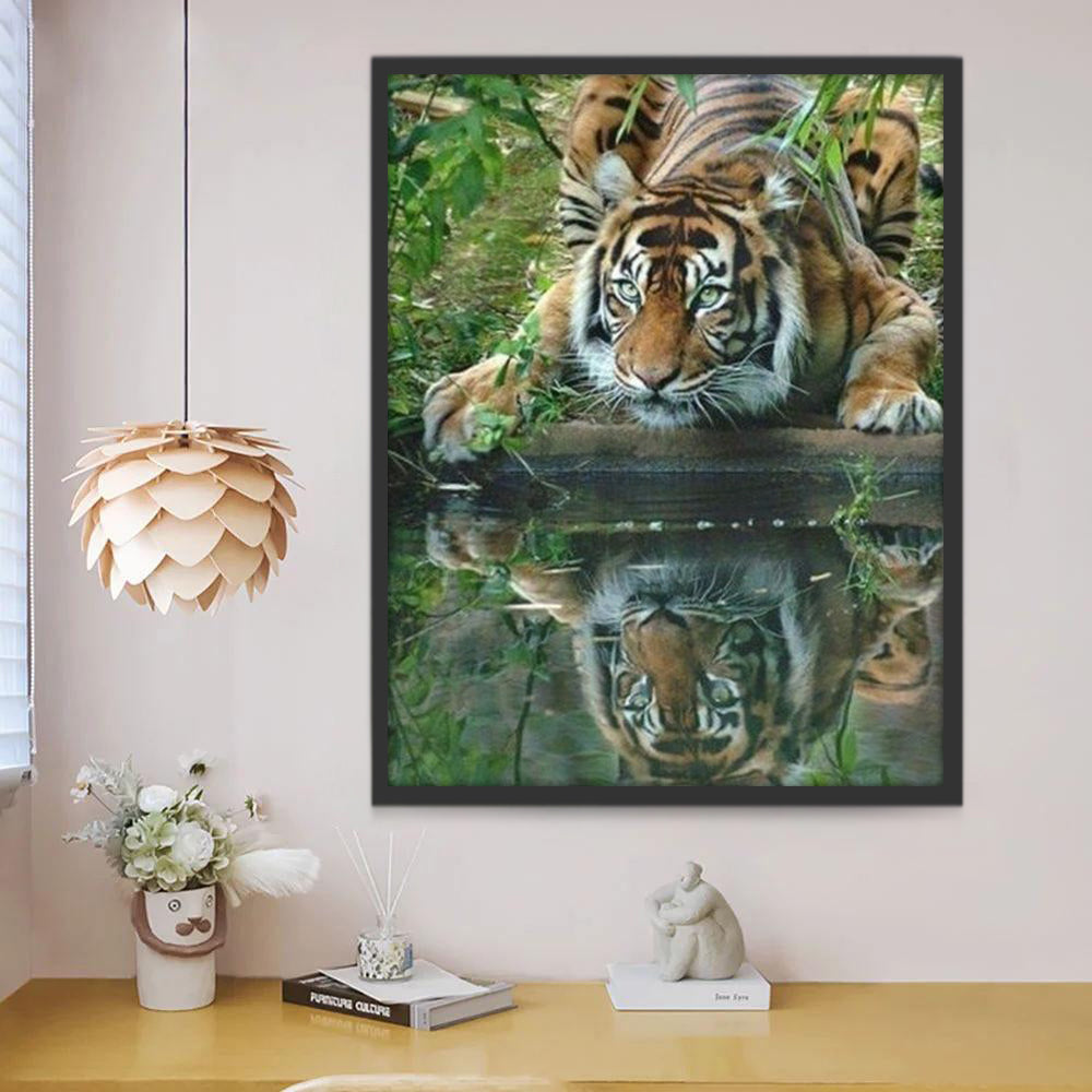 Tigre al Lado del Río Pintar por Números