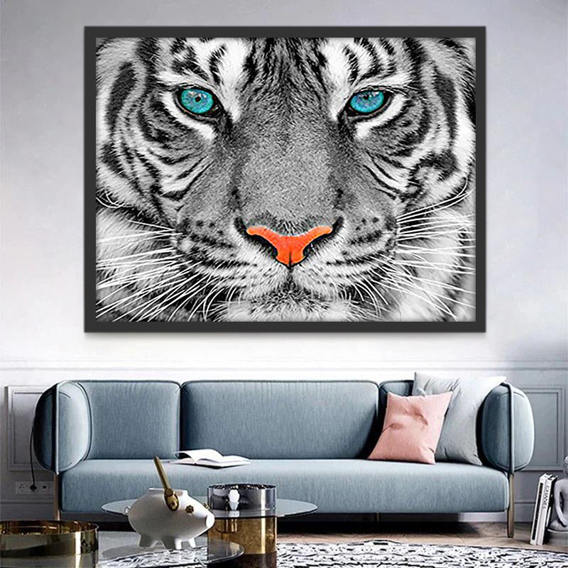 Tigre con los Ojos Verdes Pintar por Números