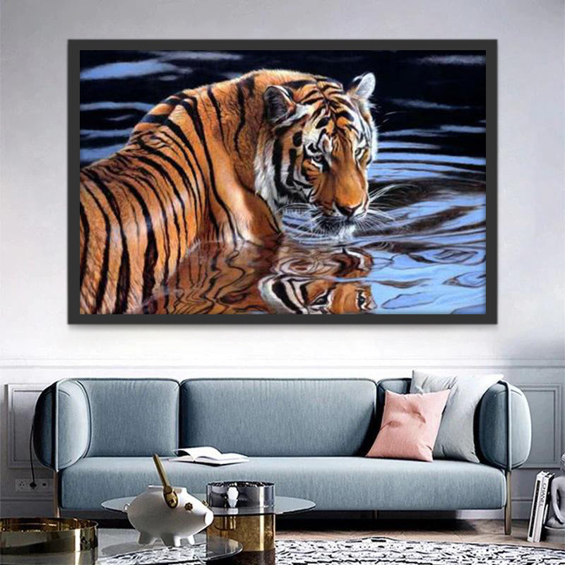 Tigre en el Agua Pintar por Números