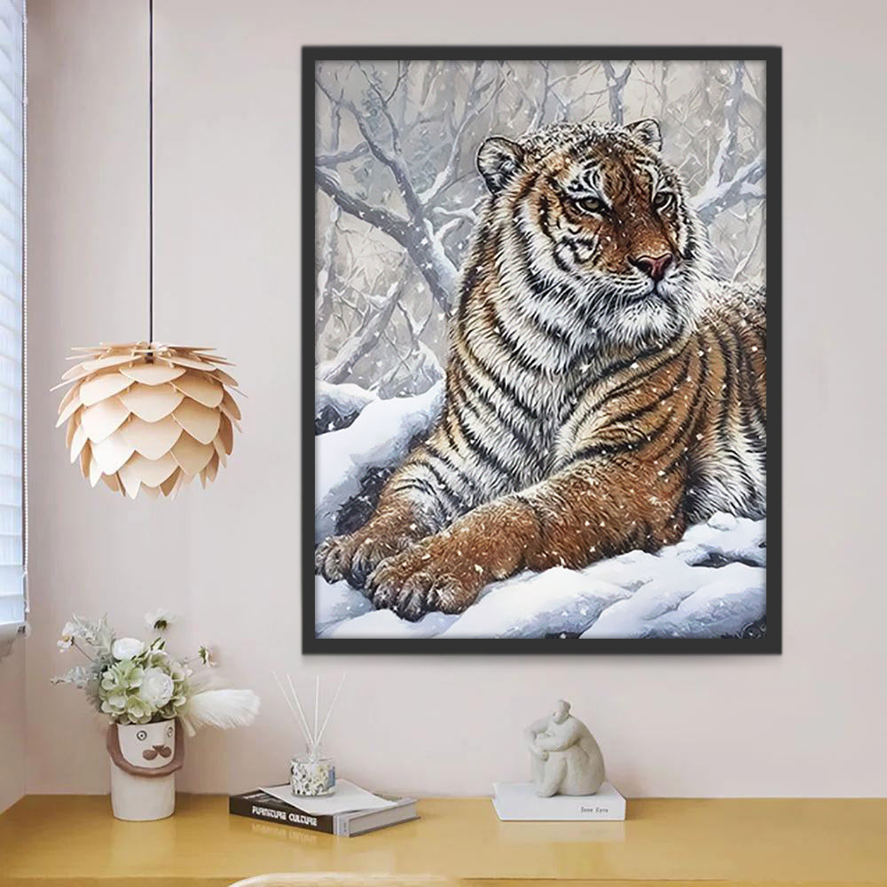 Tigre en el Invierno Pintar por Números