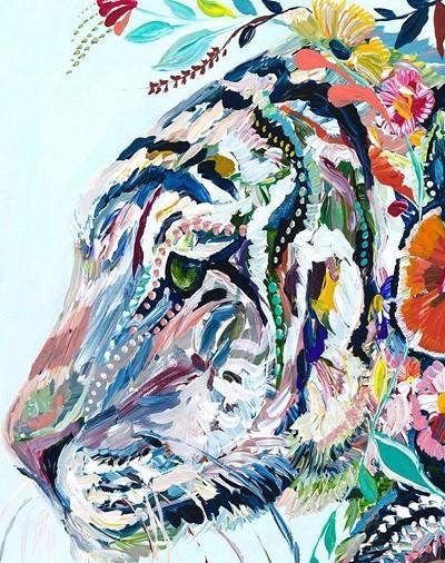 Tigre en Estilo Abstracto Pintar por Números