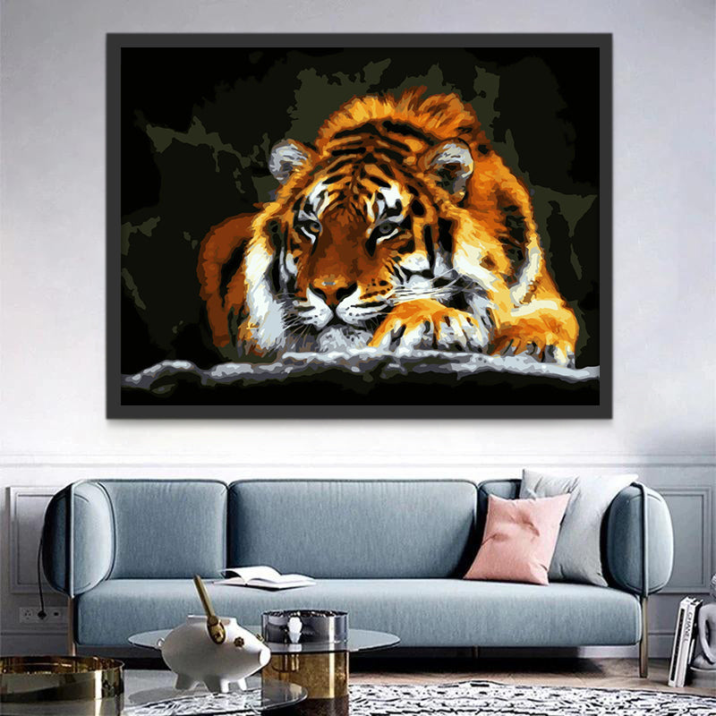 Tigre Mirando Lejos Pintar por Números