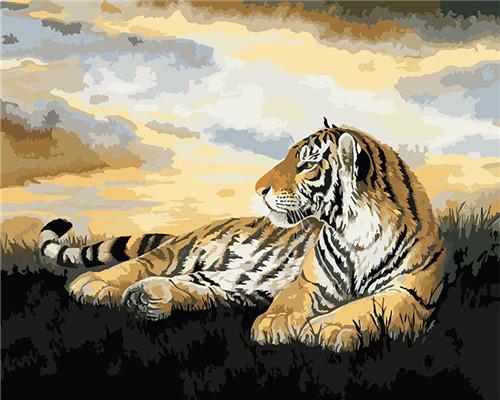 Tigre Mirando Lejos Pintar por Números