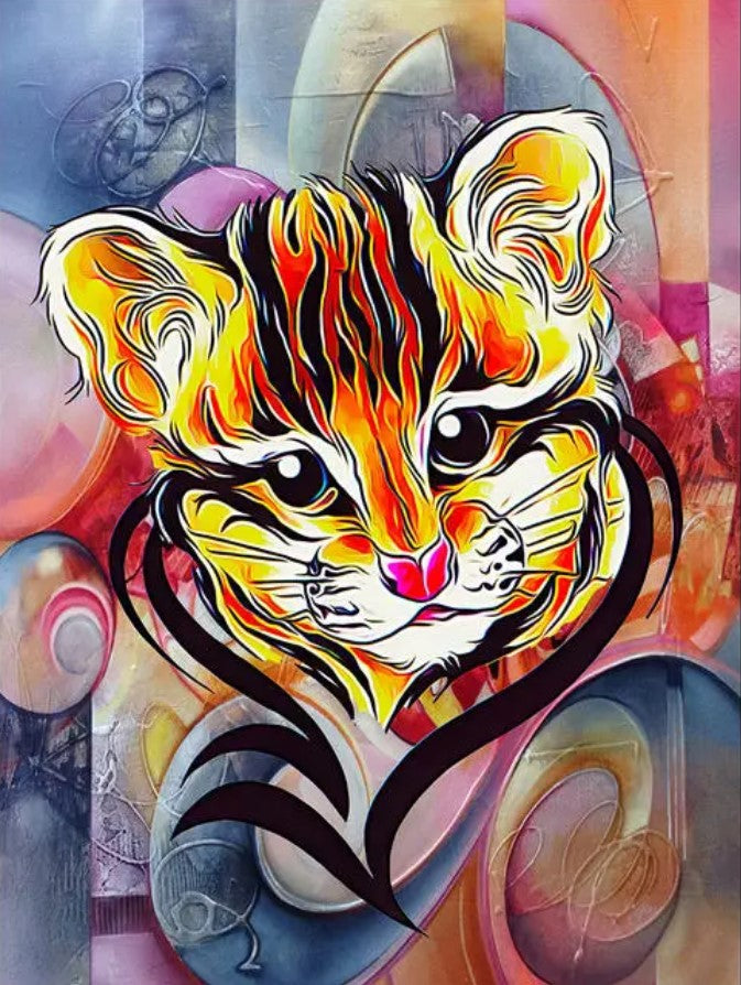 Tigre Pequeño en Color Pintar por Números
