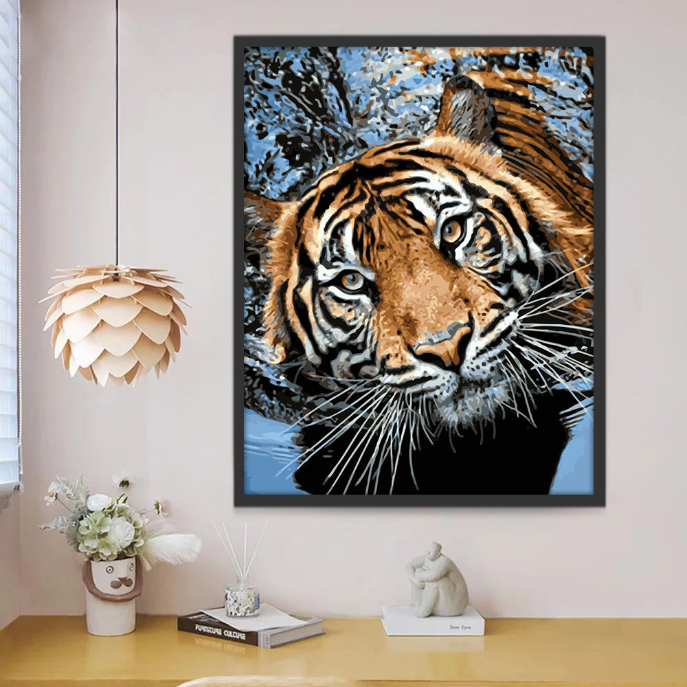Tigre Saliendo del Agua Pintar por Números