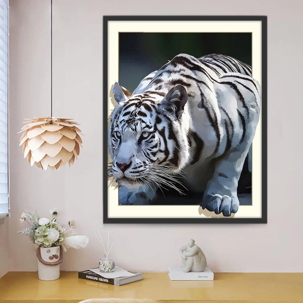 Tigre Saliendo del Cuadro Pintar por Números