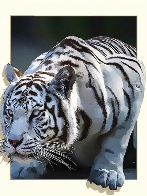 Tigre Saliendo del Cuadro Pintar por Números