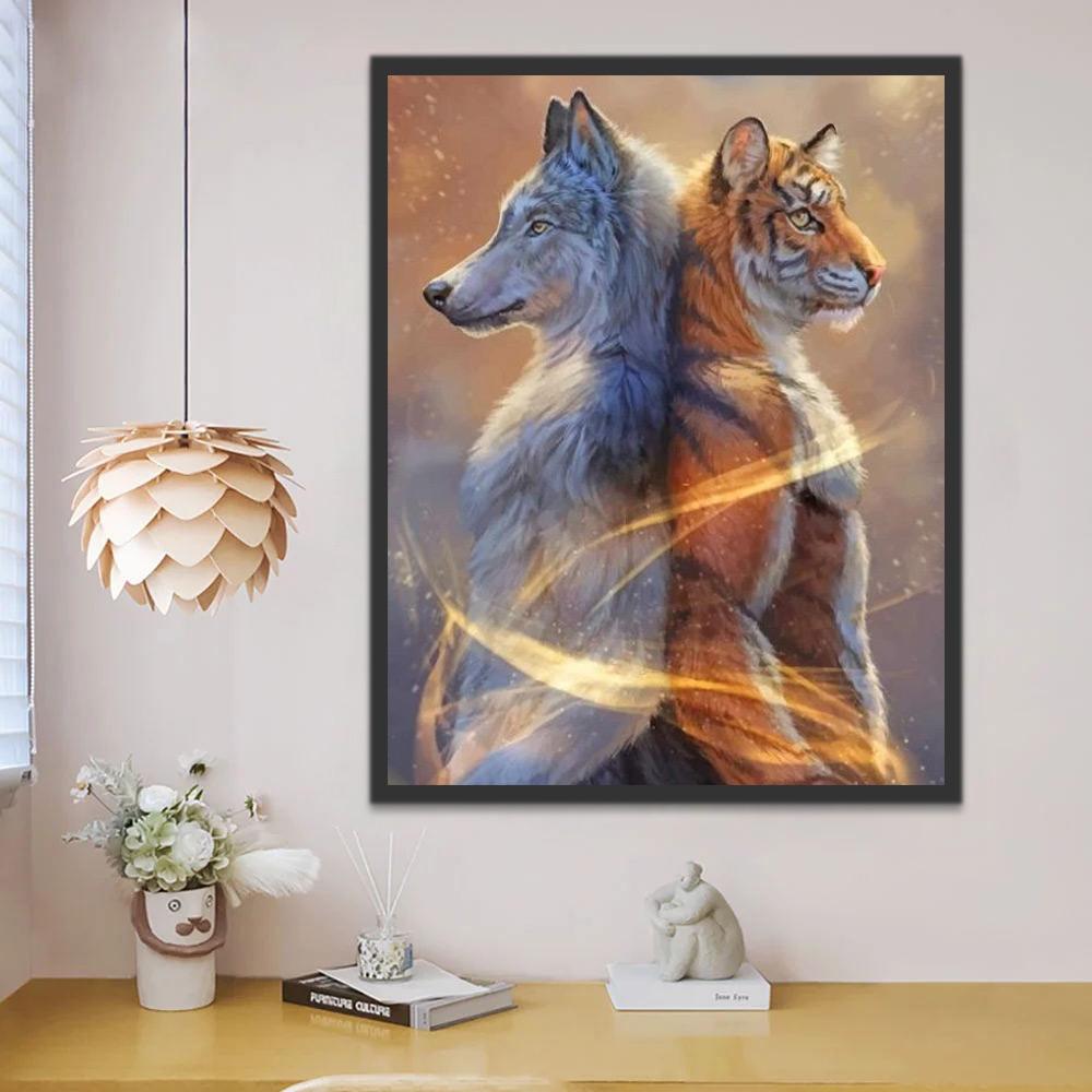 Tigre y Lobo Pintar por Números