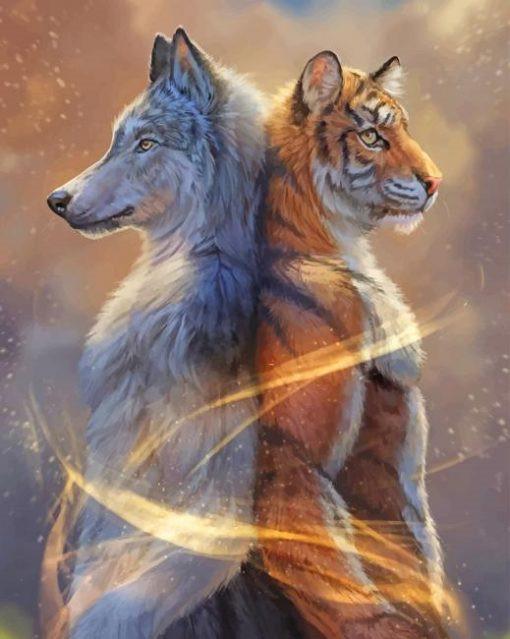 Tigre y Lobo Pintar por Números