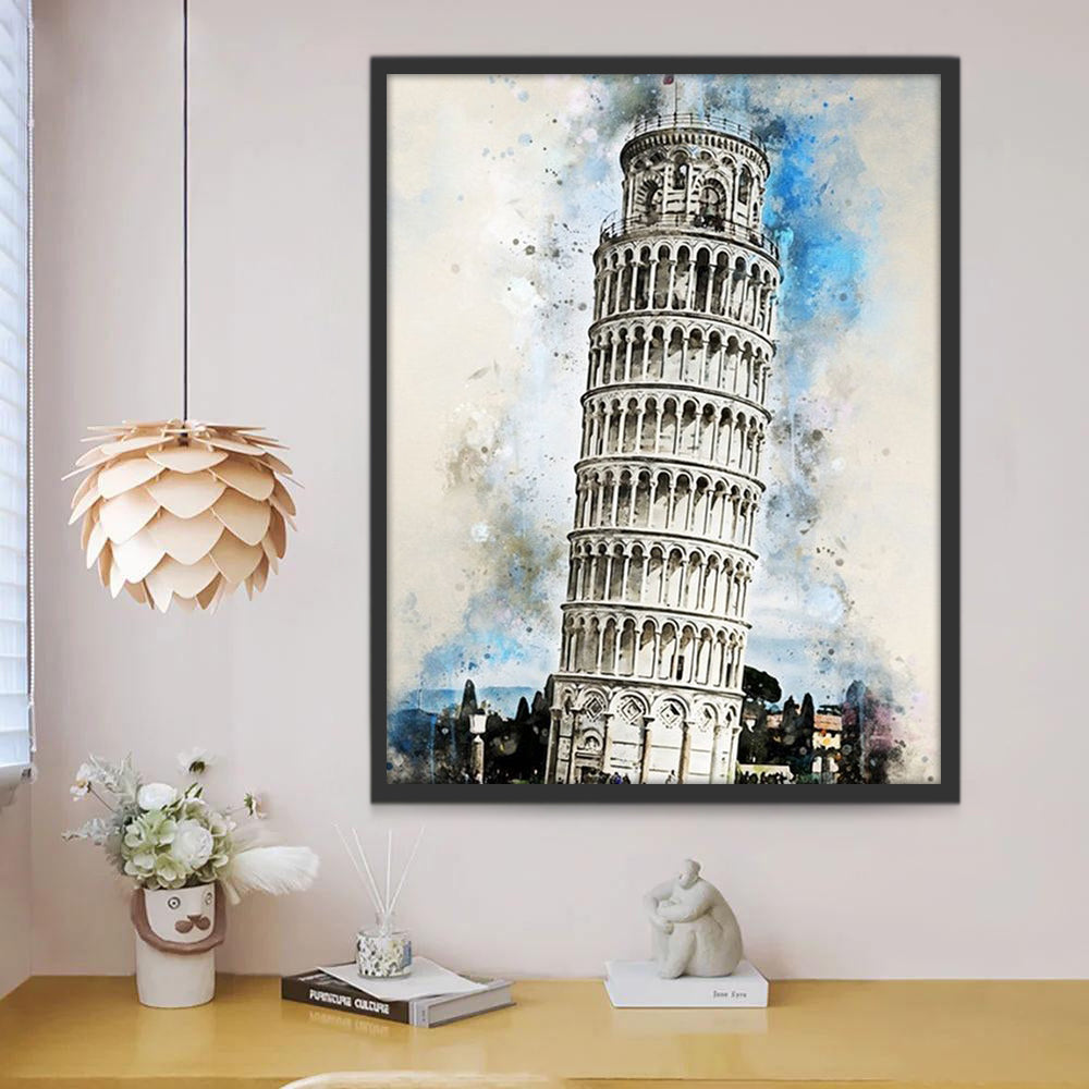 Torre de Pisa en Italia Pintar por Números